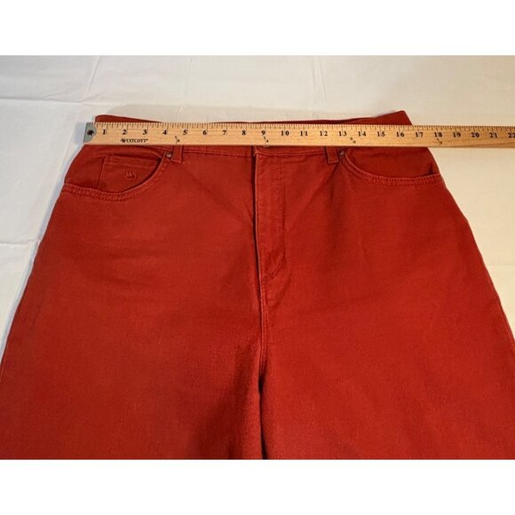 Gloria Vanderbilt Amanda Rusty Orange Petite Straight-Leg Jeans Women's 14P - Picture 6 of 8